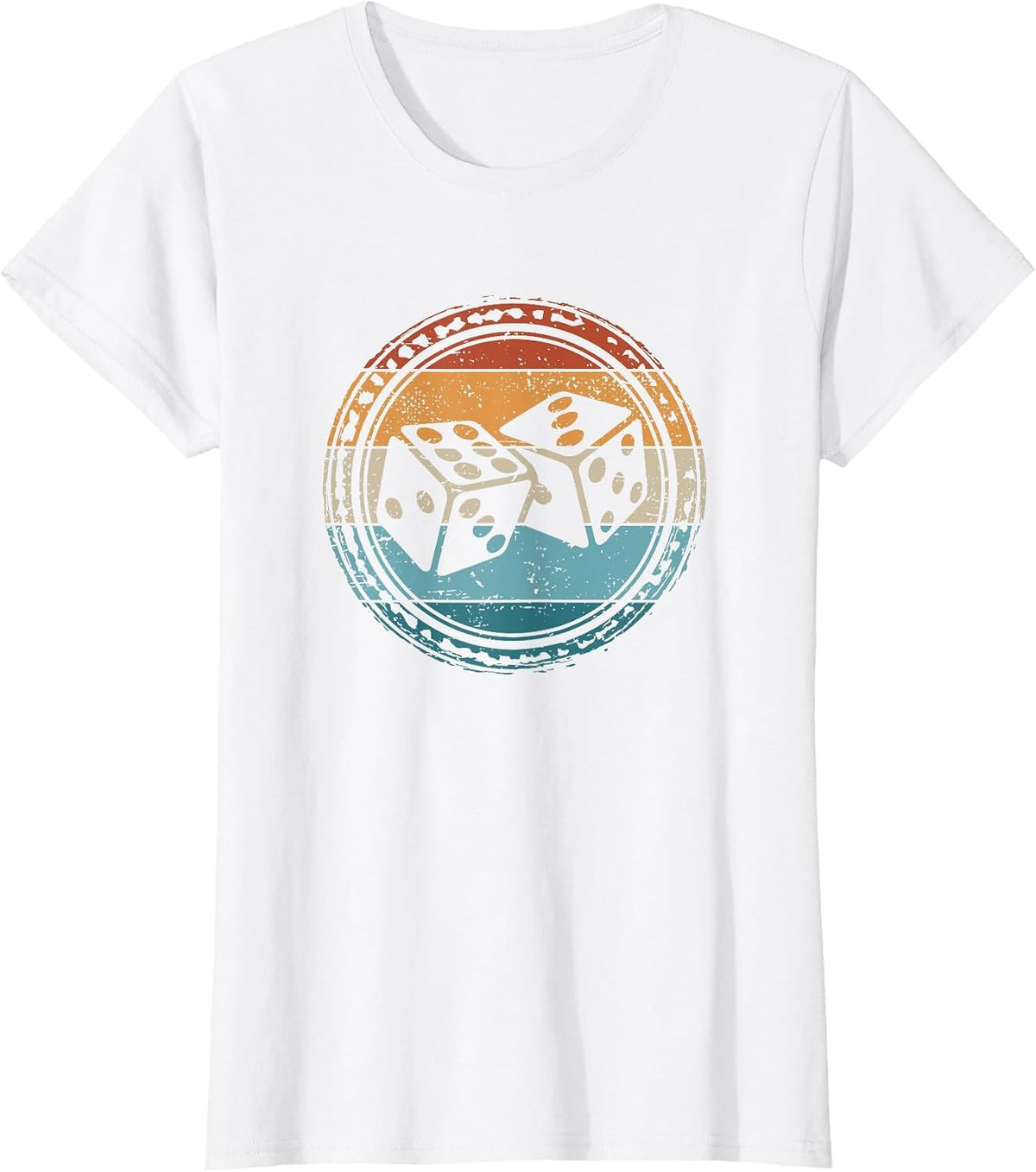 Retro Dice Game Vintage Dice T-Shirt - White