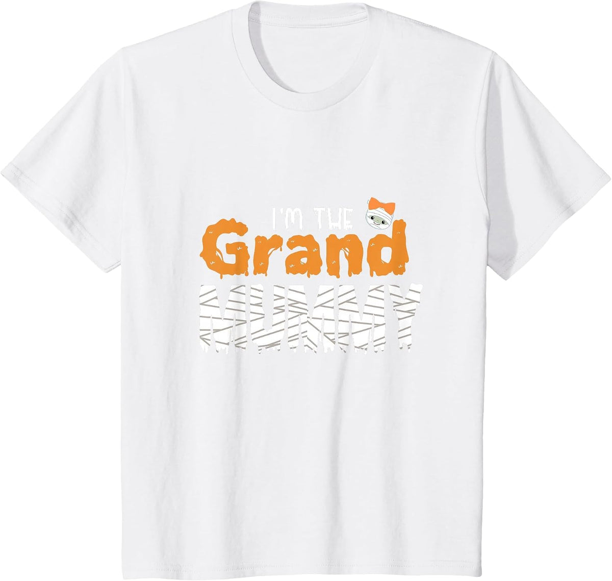 I'm The Grand Mummy Funny Grandma Family Halloween T-Shirt - White