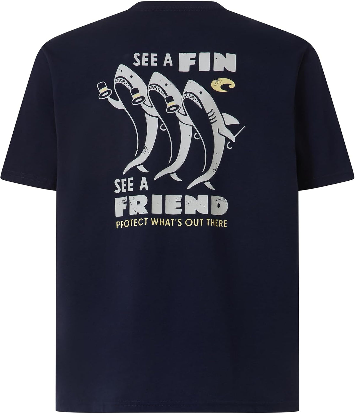 Costa Del Mar Men's Shark Fin Friend T-Shirt - Navy