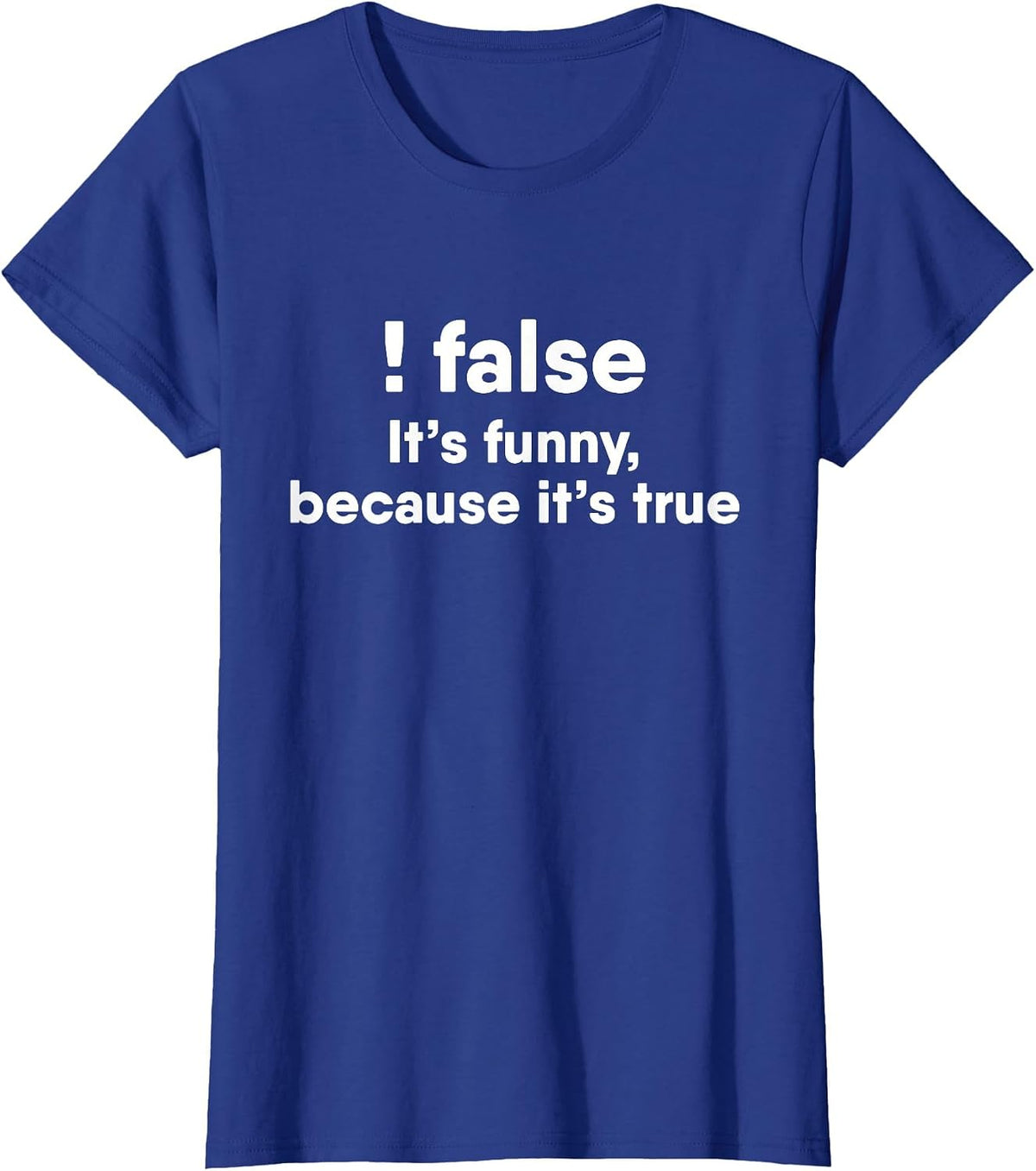 ! False Funny Because It's True Programmer T-Shirt - Royal Blue