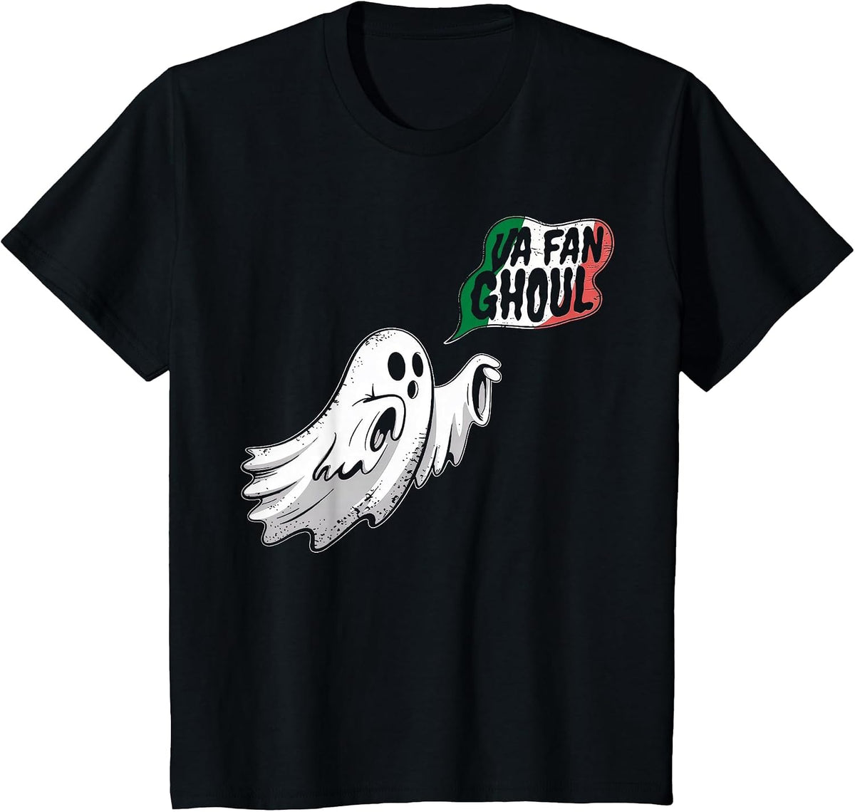 Va Fan Ghoul Ghost Italian Halloween T-Shirt - Black