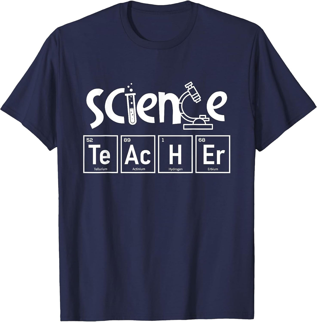 Science Teacher - Biology Lover Science Fan Physics T-Shirt - Navy Blue