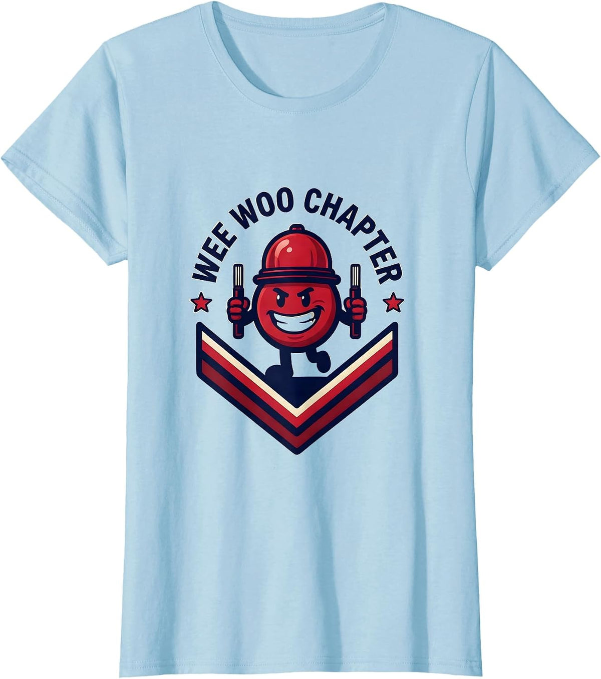 Wee Woo Chapter Funny EMT Paramedic EMS Crew Gag Humor T-Shirt - Baby Blue