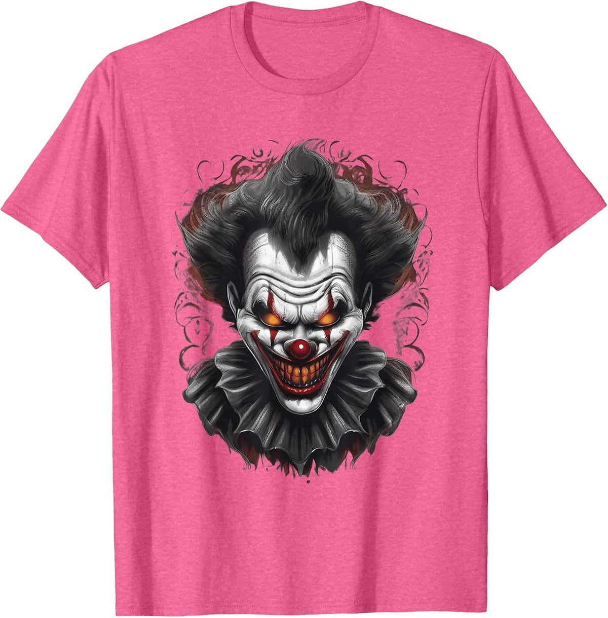 Halloween Scary Evil Clown Horror T-Shirt - Pink Heather