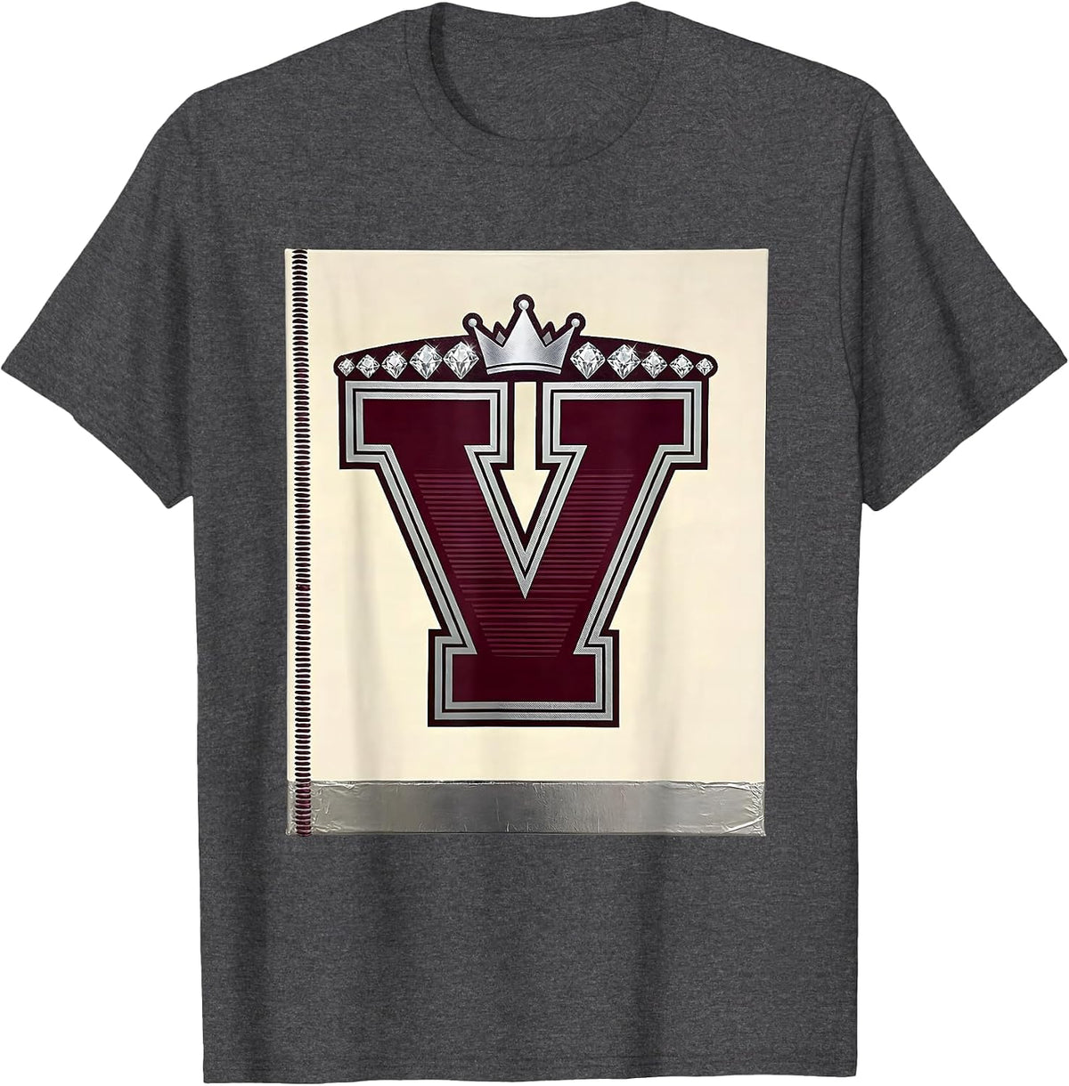 Volleyball Mom Clothesline Jersey Graphic T-Shirt - Dark Heather Grey