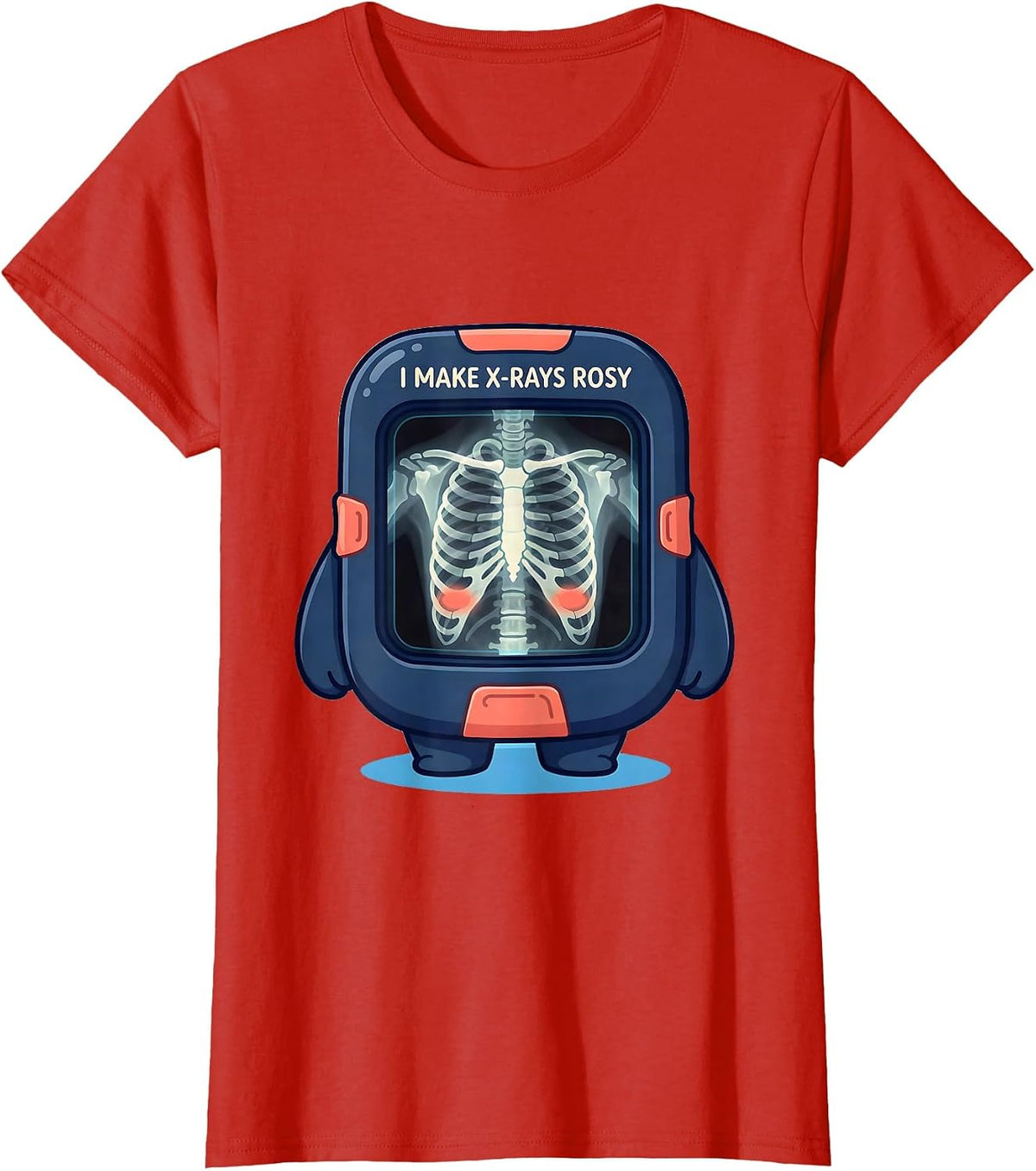 I Make X-Rays Rosy Cute Kawaii Radiology Tech Rad Tech Gift T-Shirt - Red