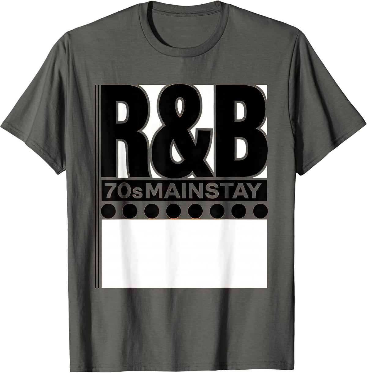 70s R&B Mainstay Retro Vintage Soul Music Fan T-Shirt - Asphalt Grey