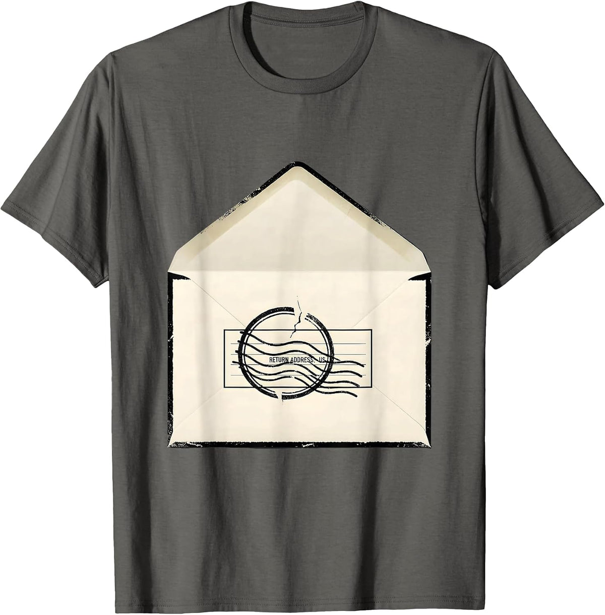 Men's Return Address Us Funny Christian Humor Apostle Paul Letter T-Shirt - Asphalt Grey