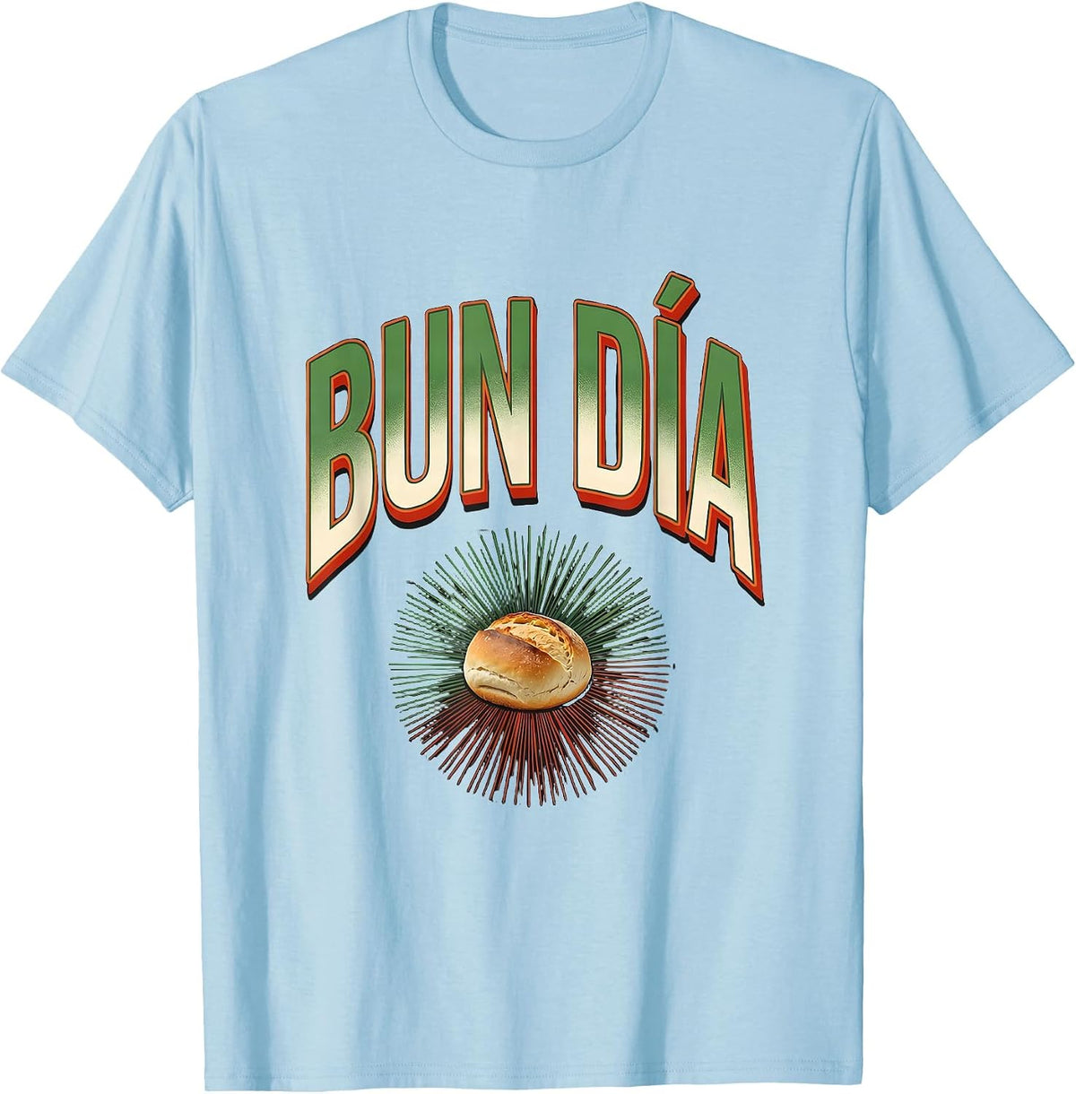 Men's Bun Día Funny Spanish Pun Cinco De Mayo Party Humor T-Shirt - Baby Blue