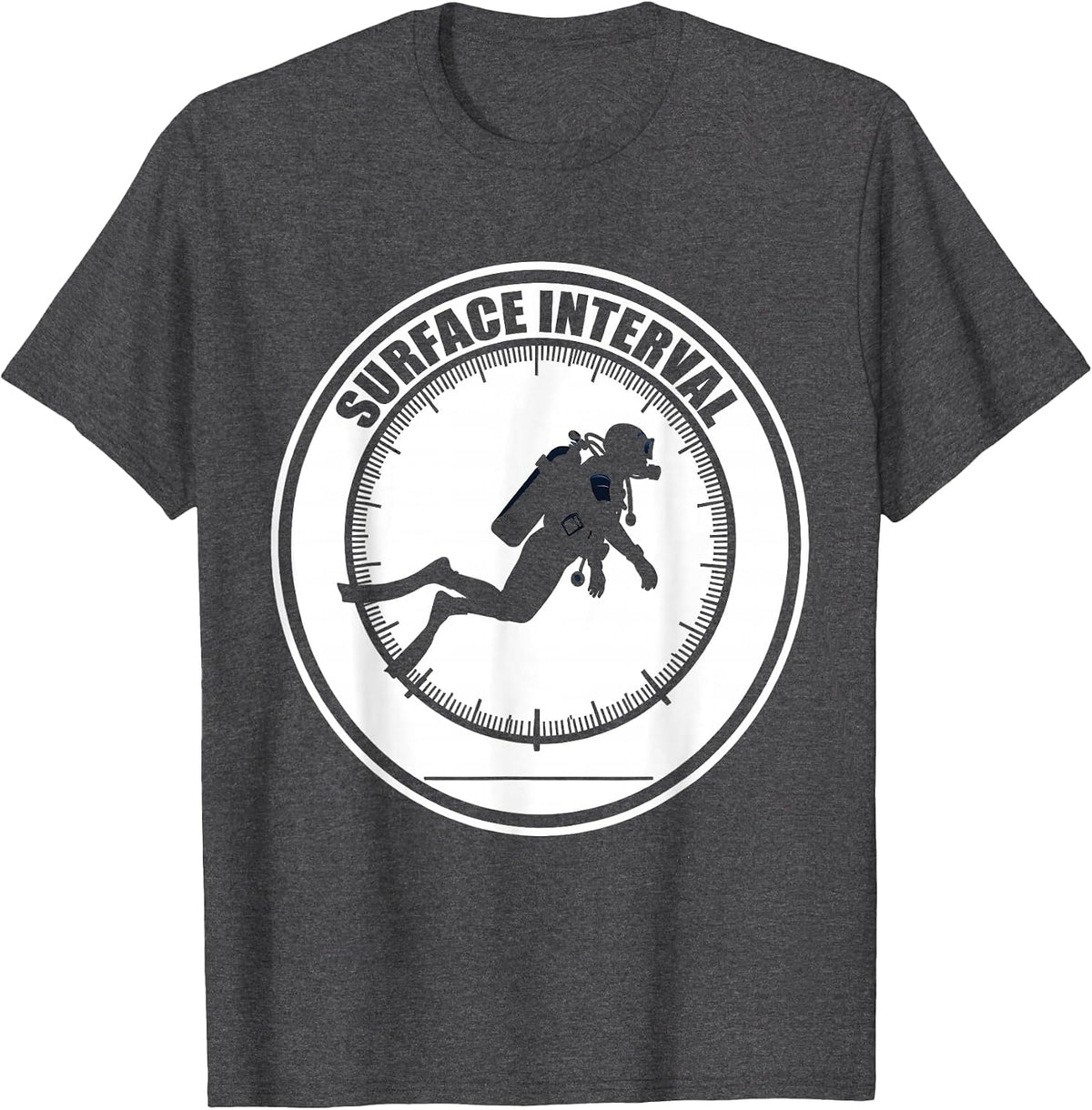 Surface Interval Vintage Scuba Diving Enthusiast T-Shirt - Dark Heather Grey