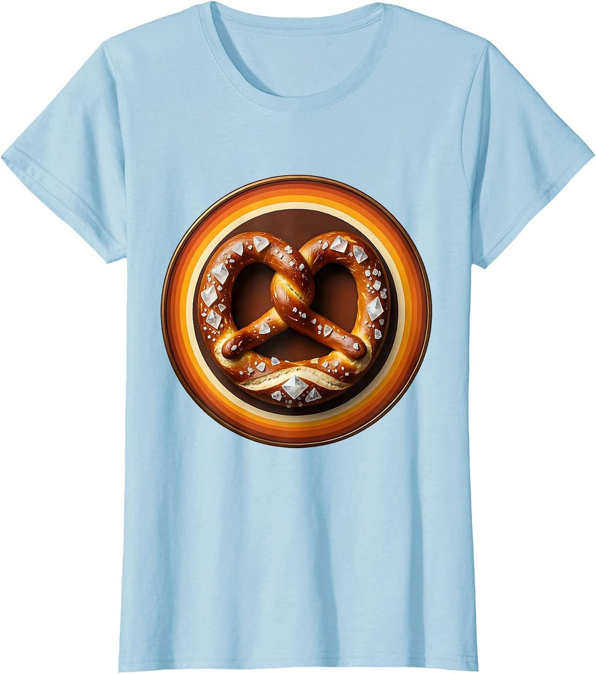 Salty Pretzel Coarse Salt Crystal Graphic T-Shirt - Baby Blue