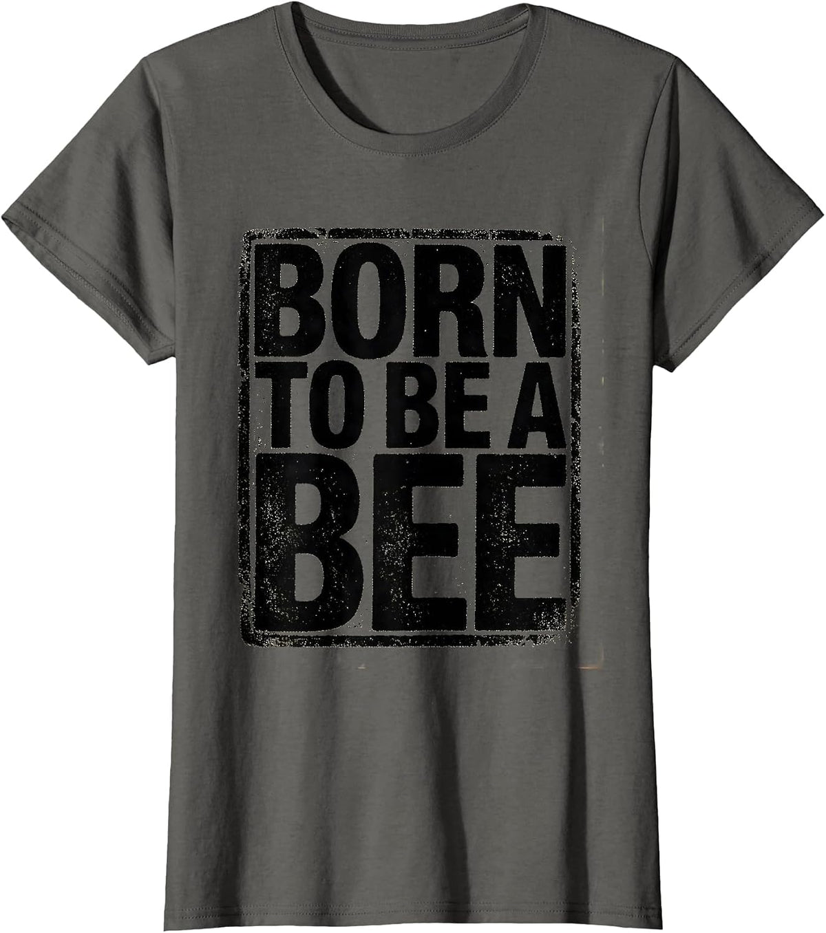 Women's Born to Be a Bee Honeybee Nature Design T-Shirt - Asphalt Grey