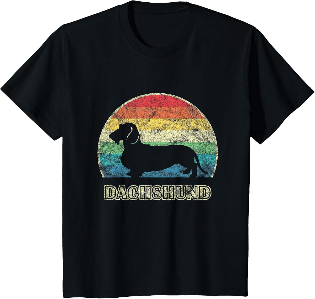 Vintage Wirehaired Dachshund T-Shirt - Black
