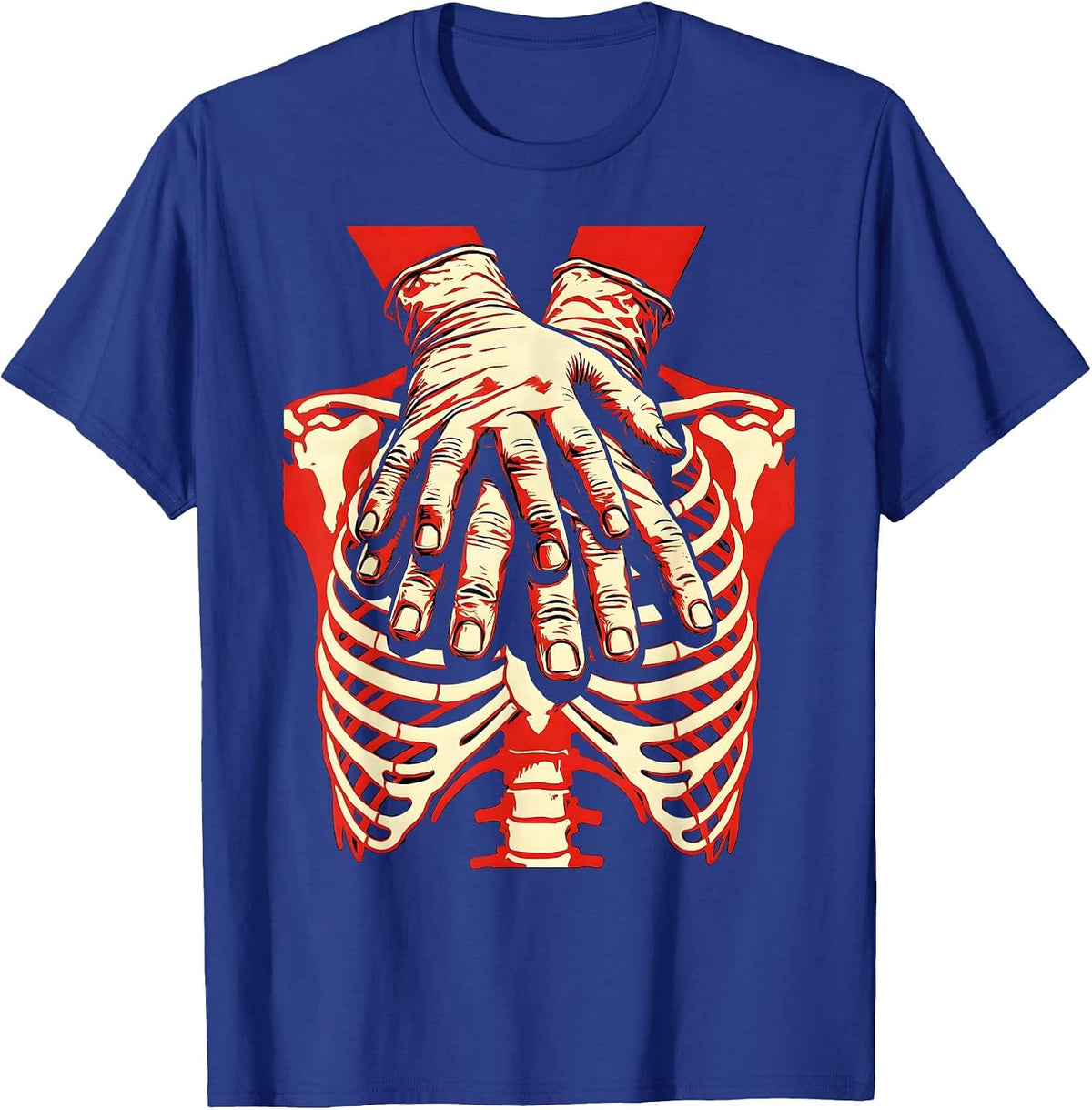 Men's EMT CPR Rescue Graphic Design Gift T-Shirt - Royal Blue