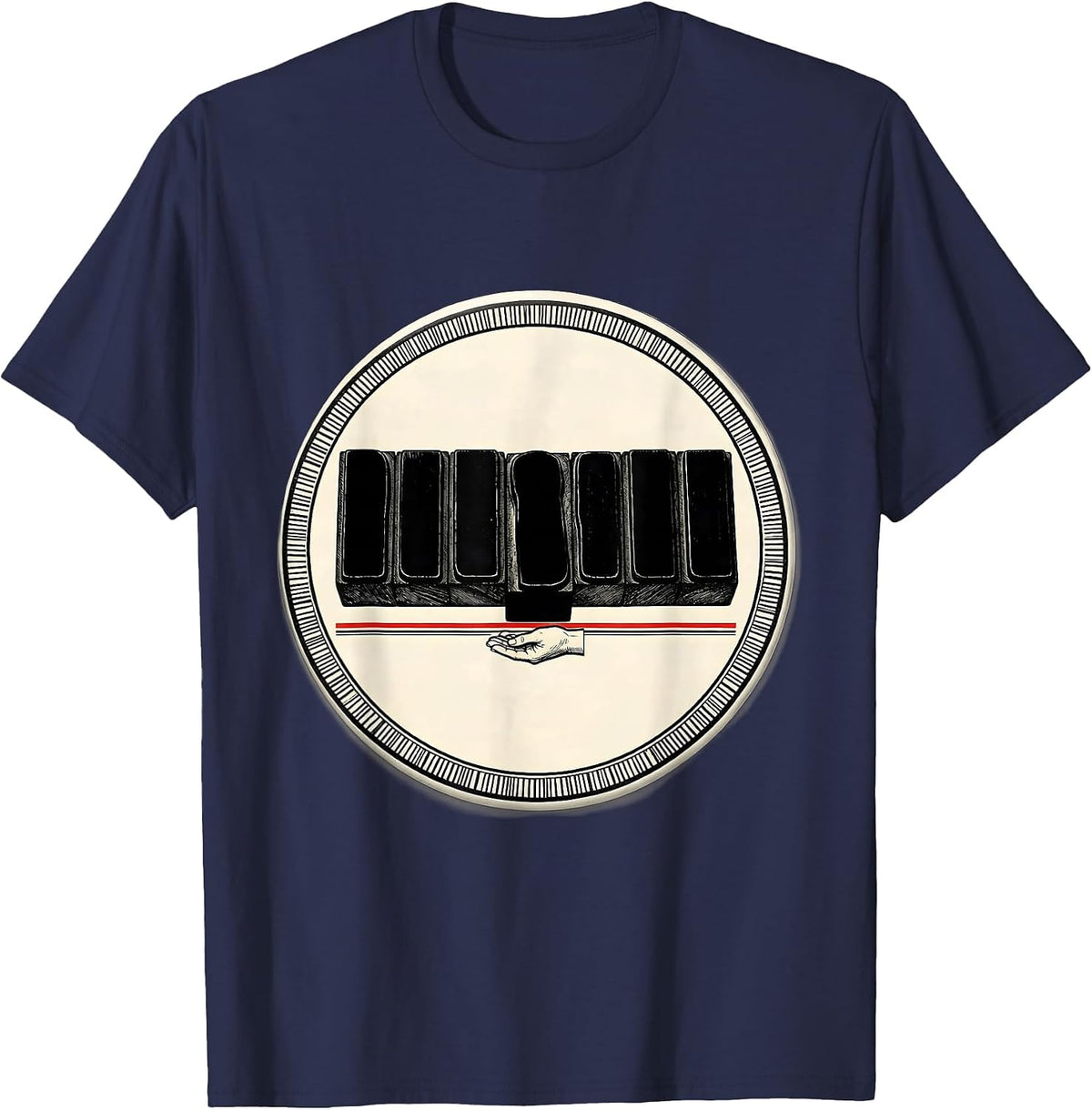 Men's Abstract Dyslexia Awareness Badge T-Shirt - Navy Blue