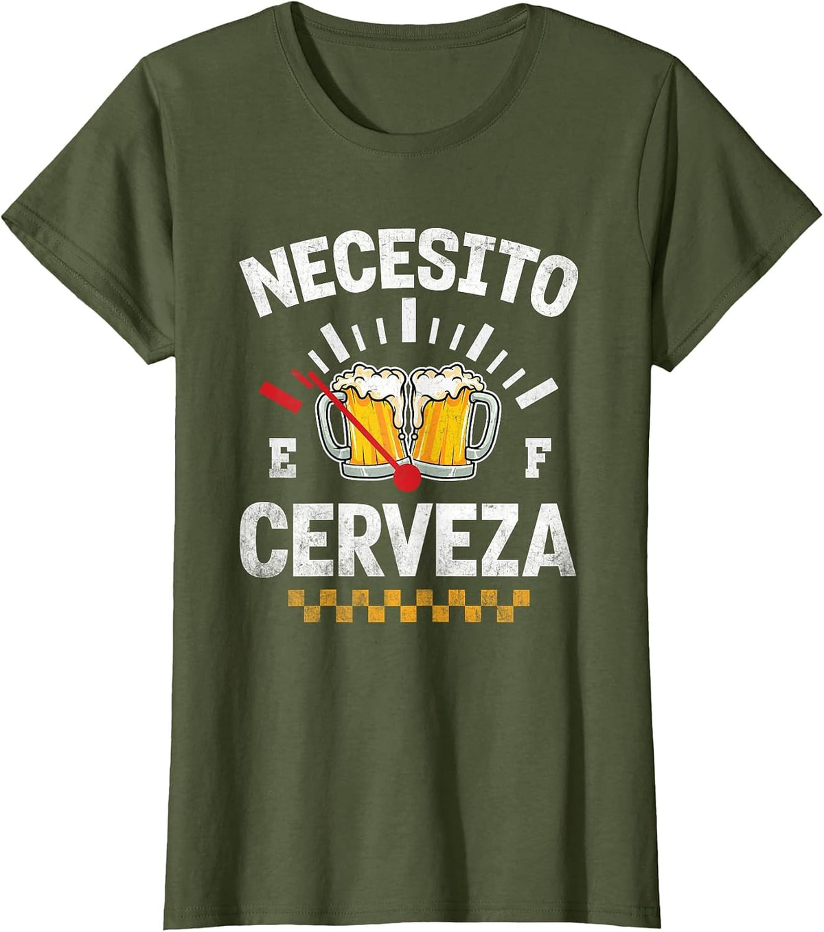 Necesito Cerveza Funny Beer Drinking Lovers Beers Men Women T-Shirt - Olive Green