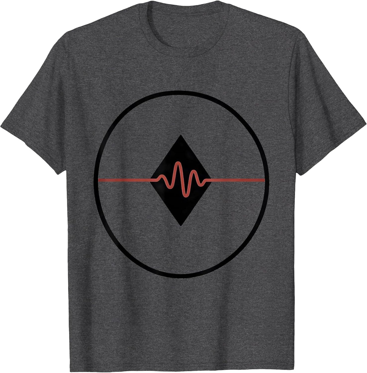 EMS Paramedic Circular Seal Minimalist First Responder T-Shirt - Dark Heather Grey