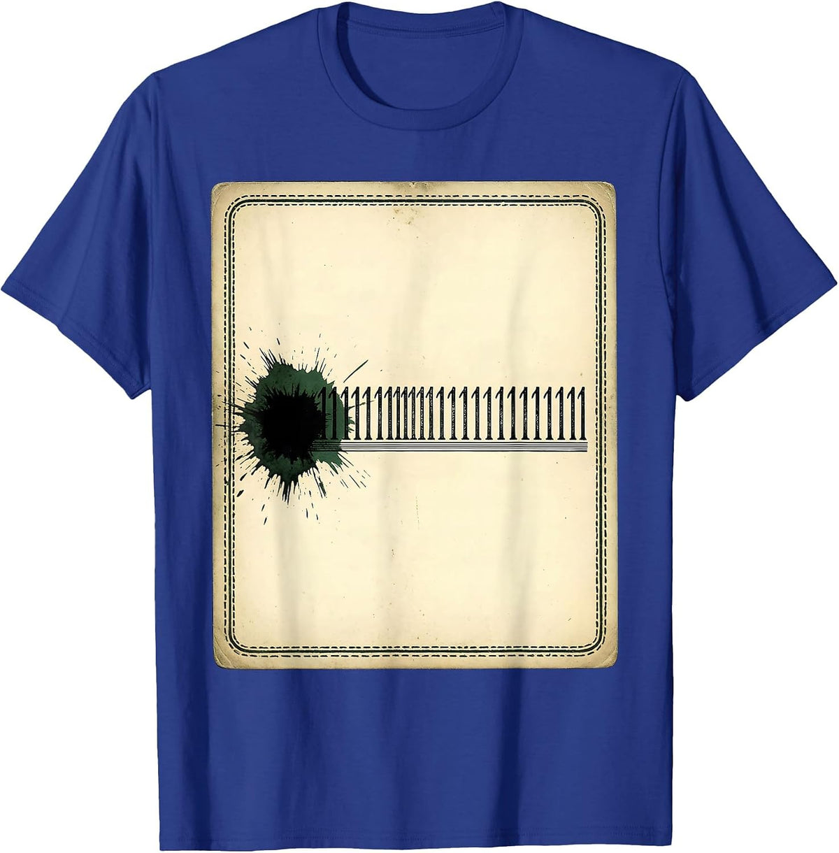 Worn Ledger Card Data Analyst Vintage STEM Humor T-Shirt - Royal Blue