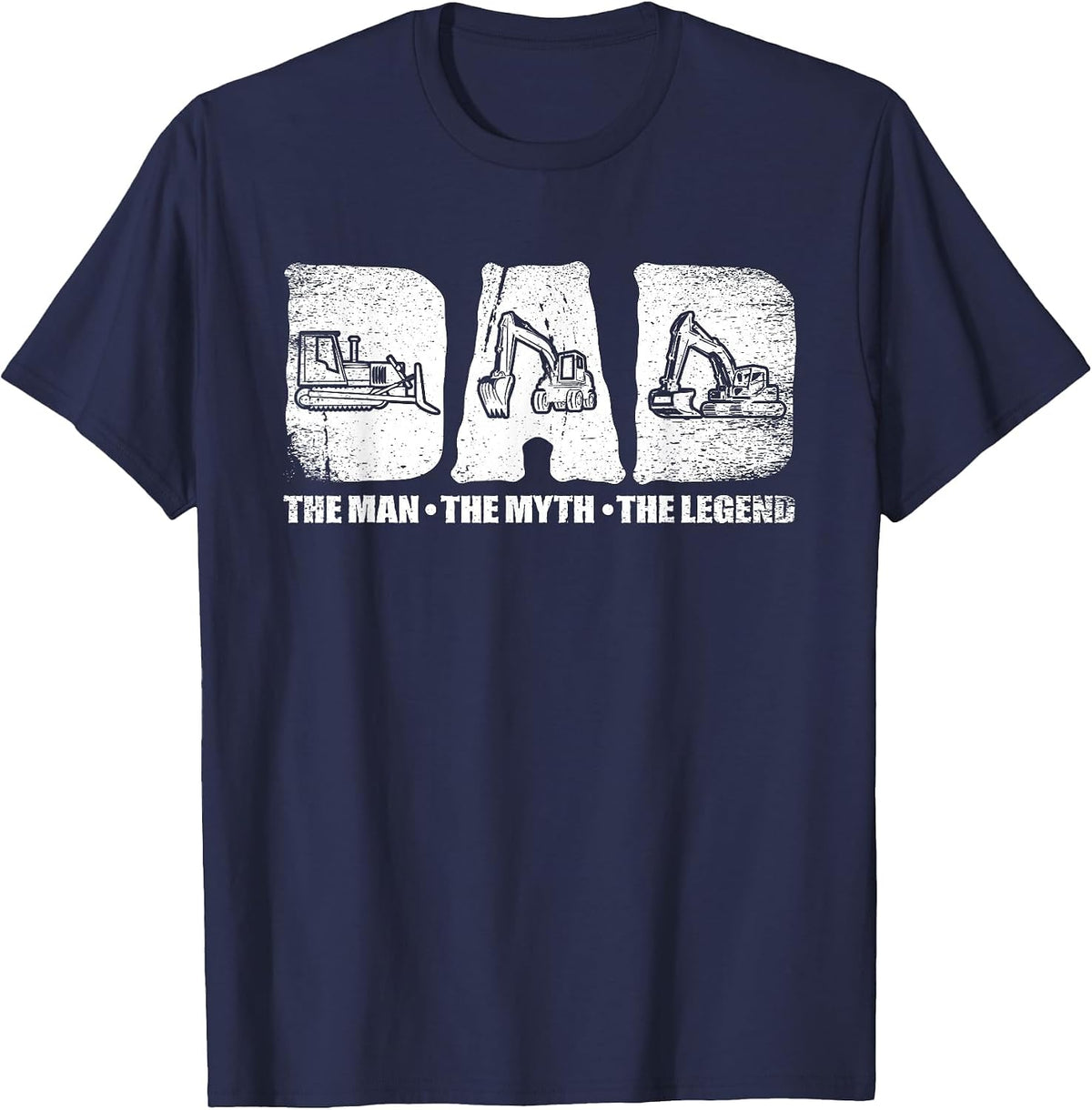 Construction Machine Guide T-Shirt - Navy Blue