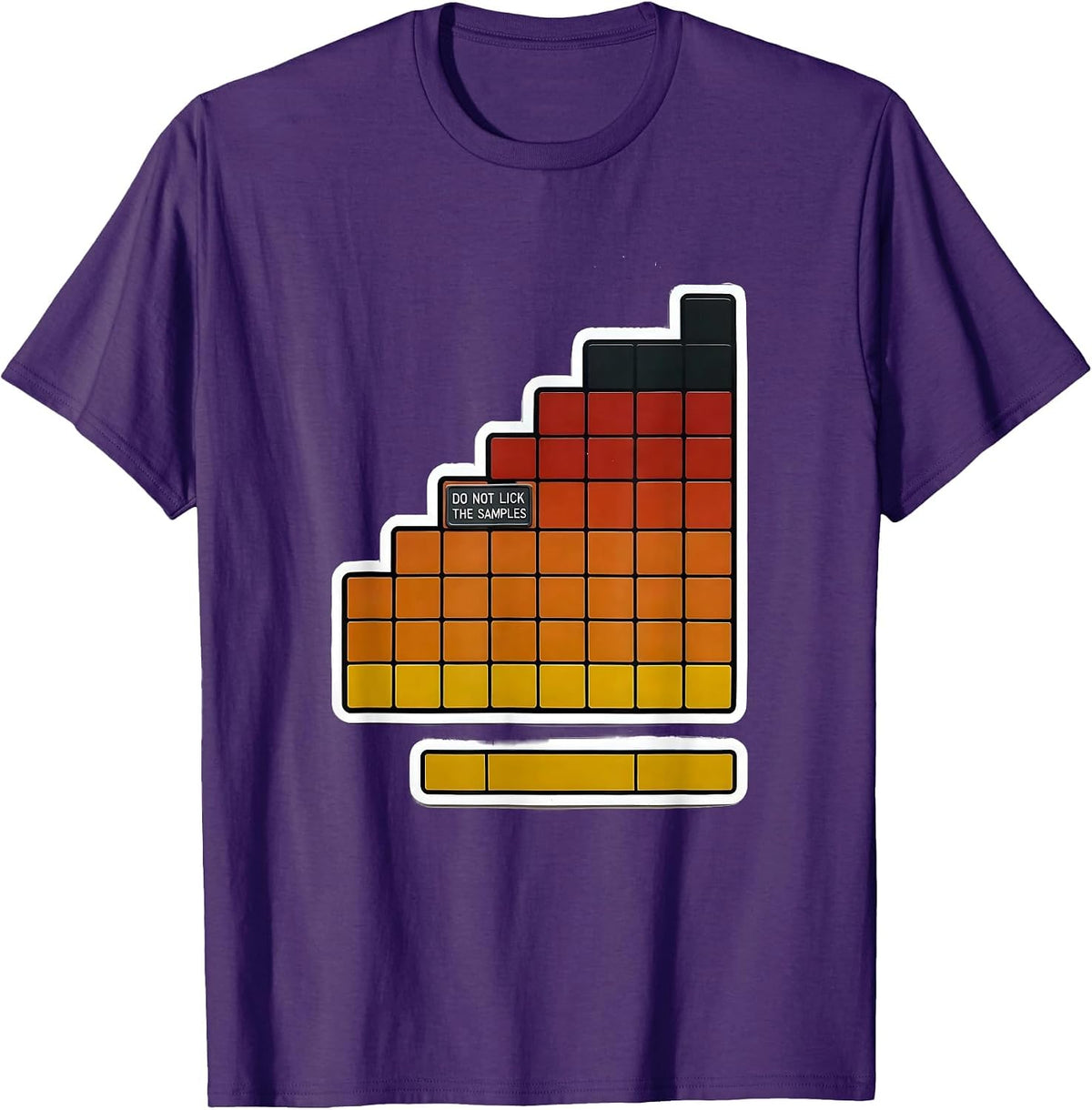 Men's Do Not Lick The Samples Funny Periodic Table Chemistry T-Shirt - Purple