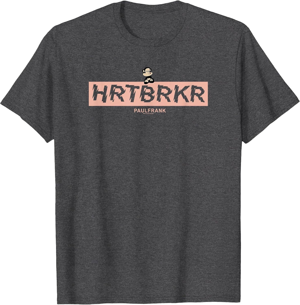 Paul Frank Valentine's Day Julius HRTBRKR T-Shirt - Dark Heather Grey