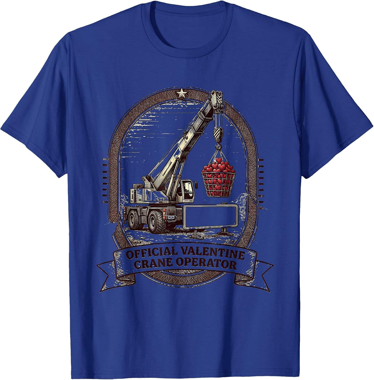 Men's Official Valentine Crane Operator Funny Toddler Boy T-Shirt - Royal Blue