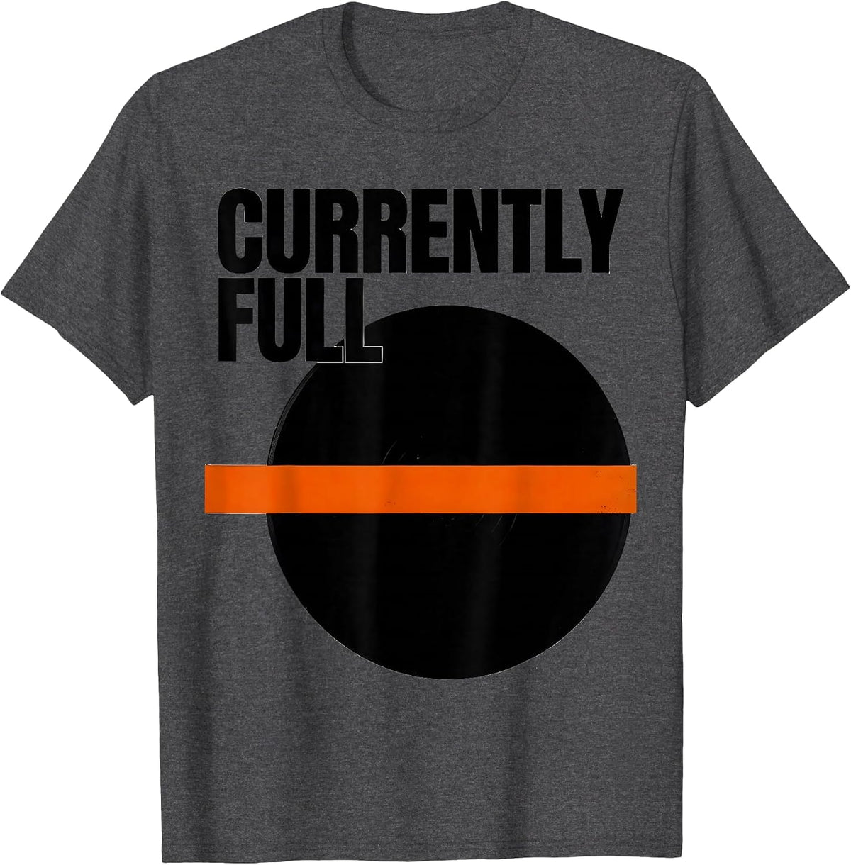 Men's Currently Full Brutalist Lunar Cycle Astronomy Astrology T-Shirt - Dark Heather Grey