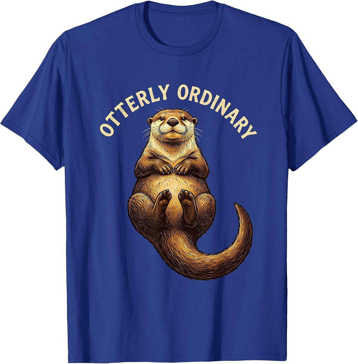 Men's Otterly Ordinary Funny Otter Lover Gift For Kids Teens T-Shirt - Royal Blue