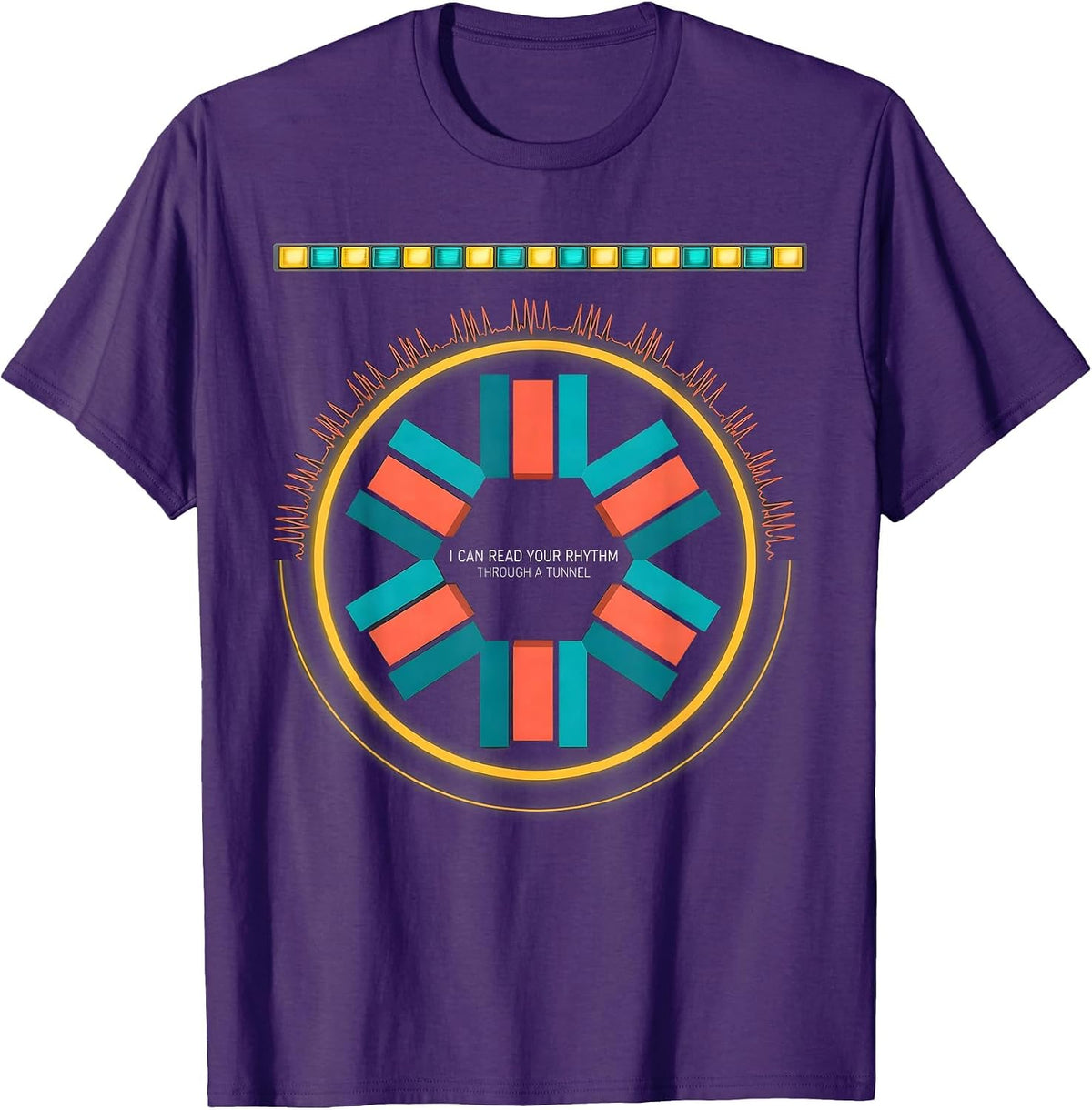 Men's I Can Read Your Rhythm Through A Tunnel Funny EMT Paramedic T-Shirt - Purple