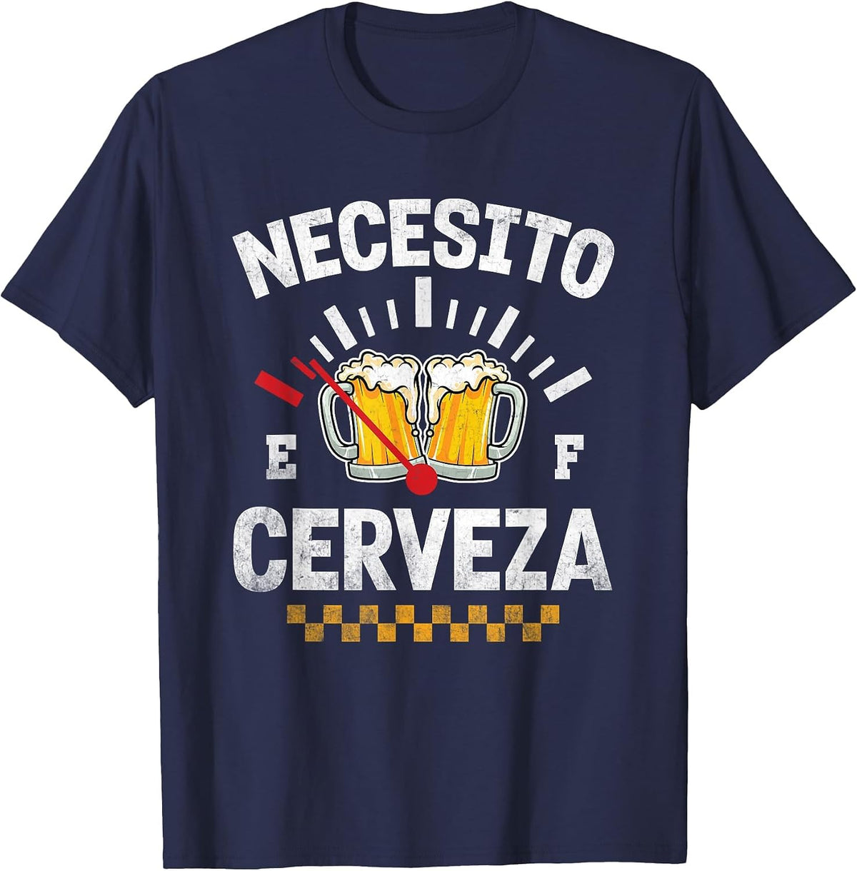 Necesito Cerveza Funny Beer Drinking Lovers Beers Men Women T-Shirt - Navy Blue