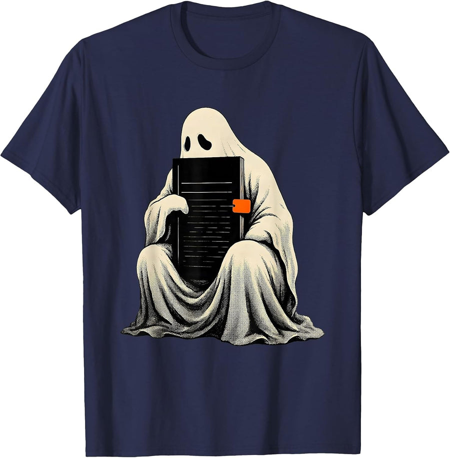 Blunt Ghost Para Normal Activities SpEd Teacher Halloween T-Shirt - Navy Blue