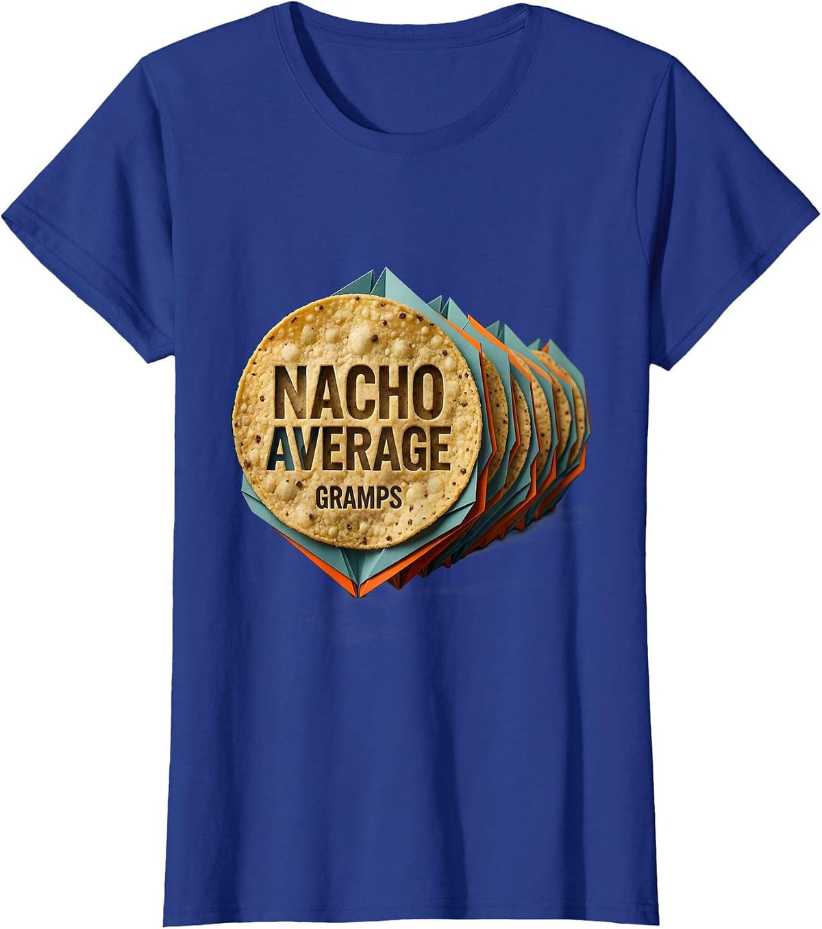 Women's Nacho Average Gramps Funny Grandpa Cinco De Mayo Party Gift T-Shirt - Royal Blue