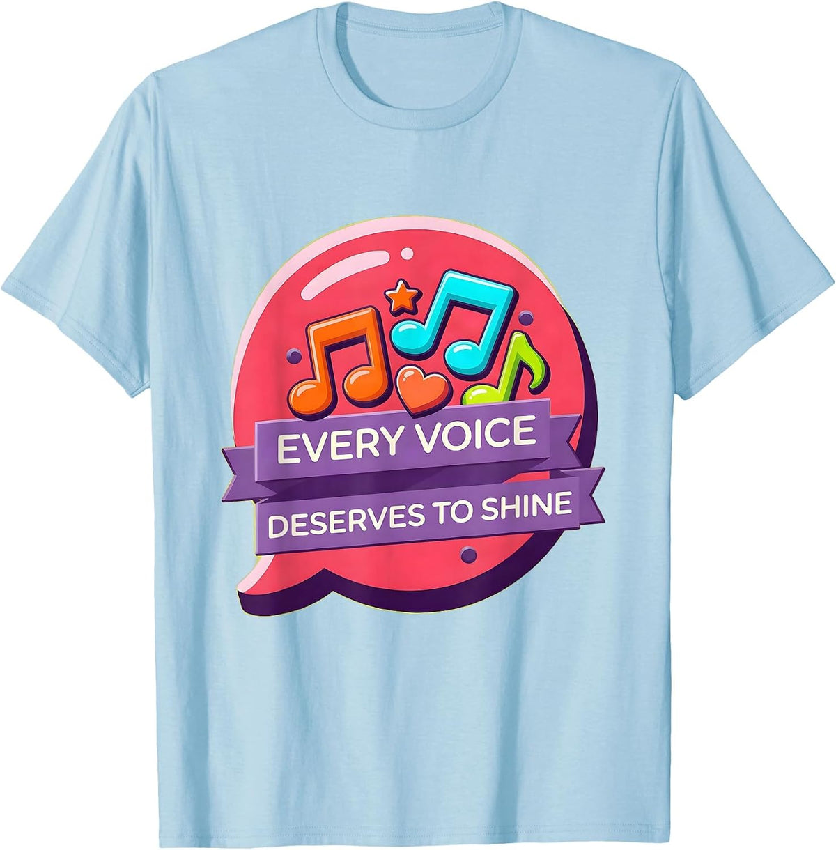 Men's Every Voice Deserves To Shine Speech Therapy T-Shirt - Baby Blue