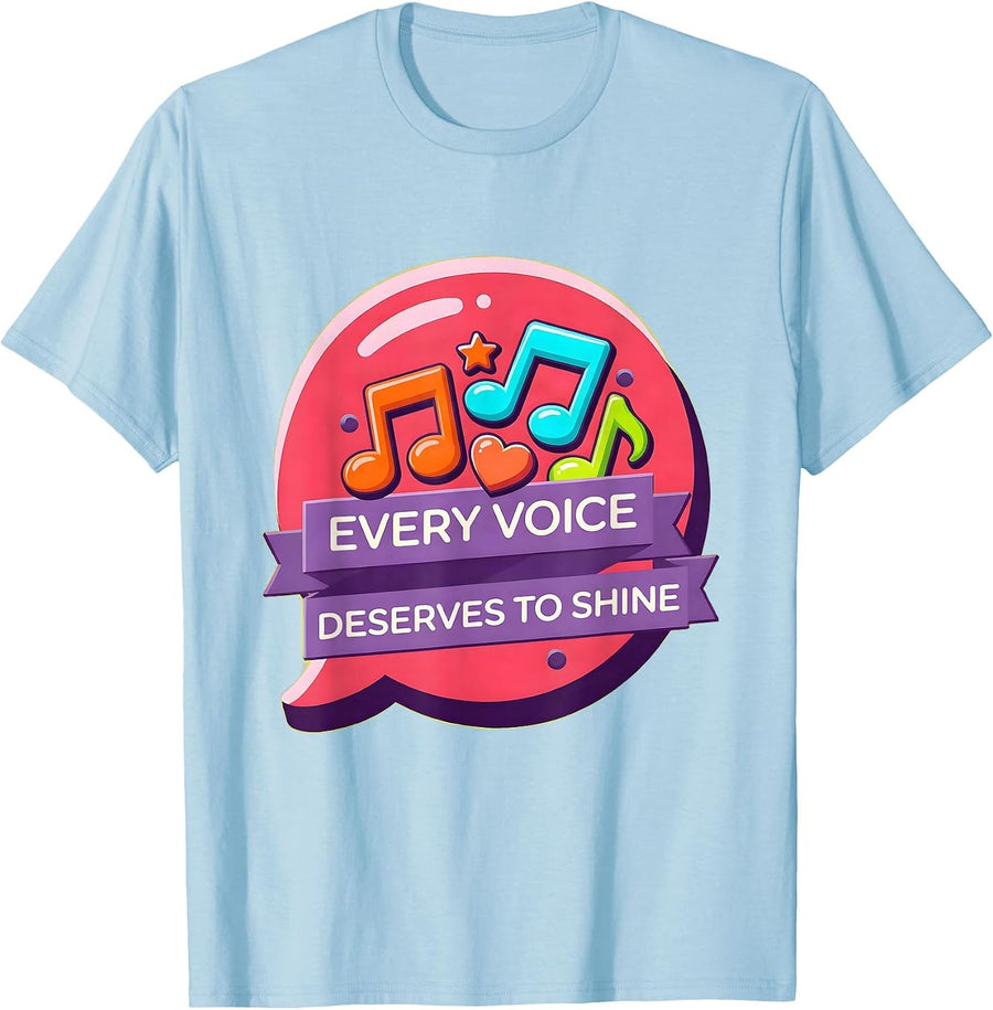 Men's Every Voice Deserves To Shine Speech Therapy T-Shirt - Baby Blue