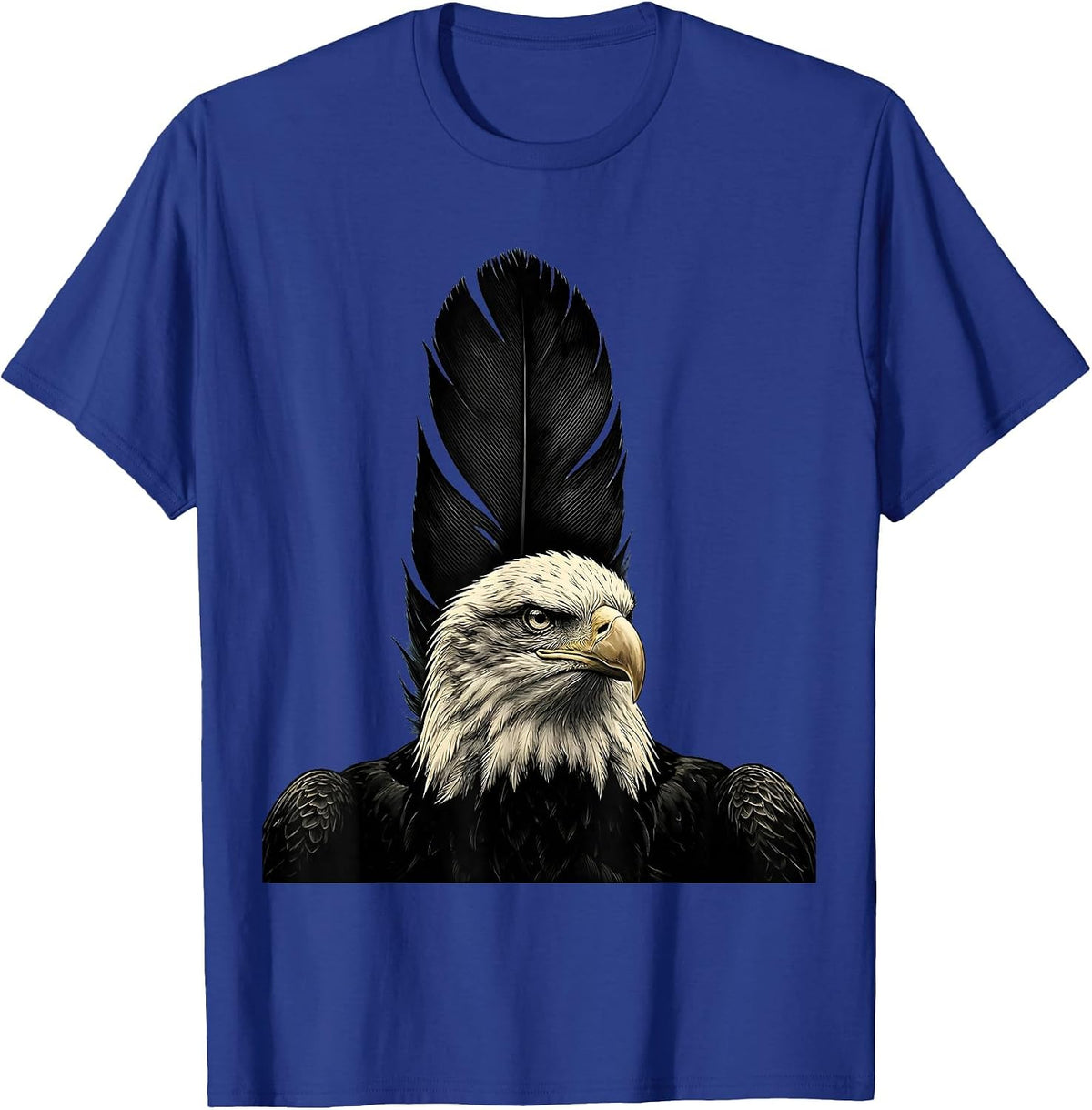 Men's Bald Eagle Minimalist Christian Faith Eagle Lover Gift T-Shirt - Royal Blue