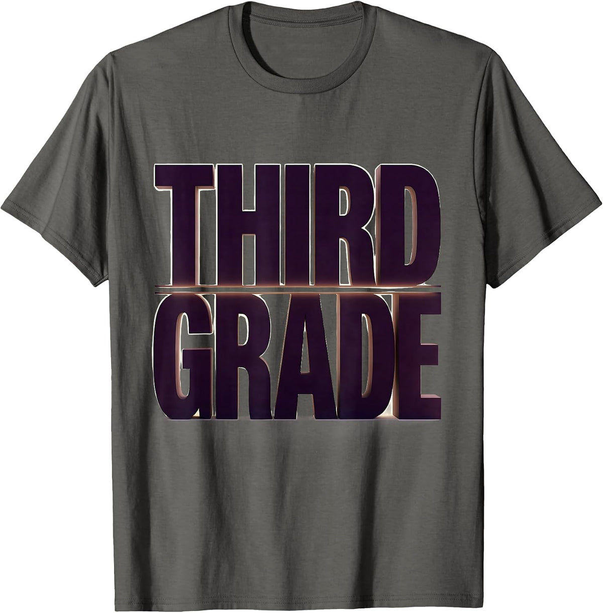 Men's Third Grade Minimalist Back To School Girl Teacher T-Shirt - Asphalt Grey