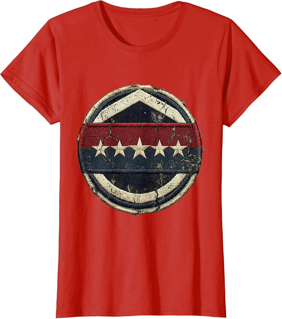 Labor Day Ironworker City Skyline Illustration T-Shirt - Red