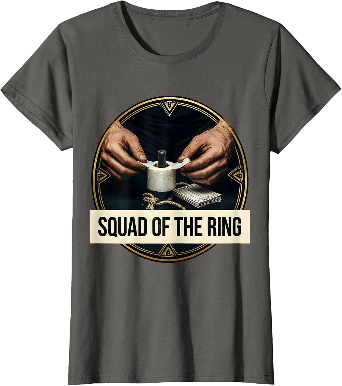 Women's Squad Of The Ring Boxing Theme Party Family Matching T-Shirt - Asphalt Grey