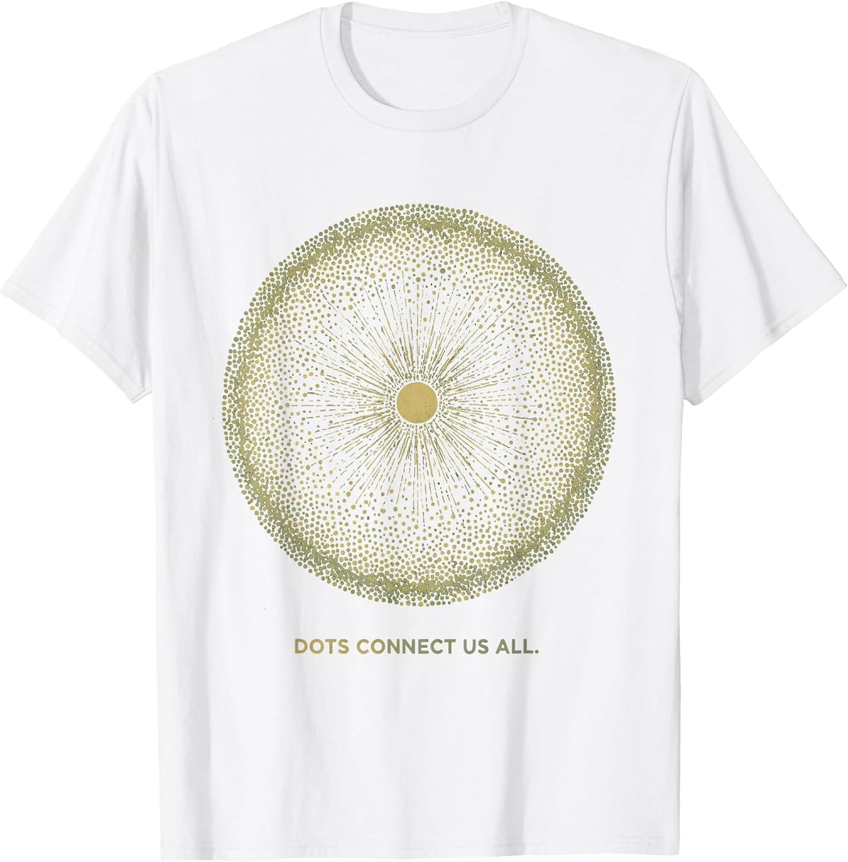 Men's Dots Connect Us All Unity Graphic Design T-Shirt - White