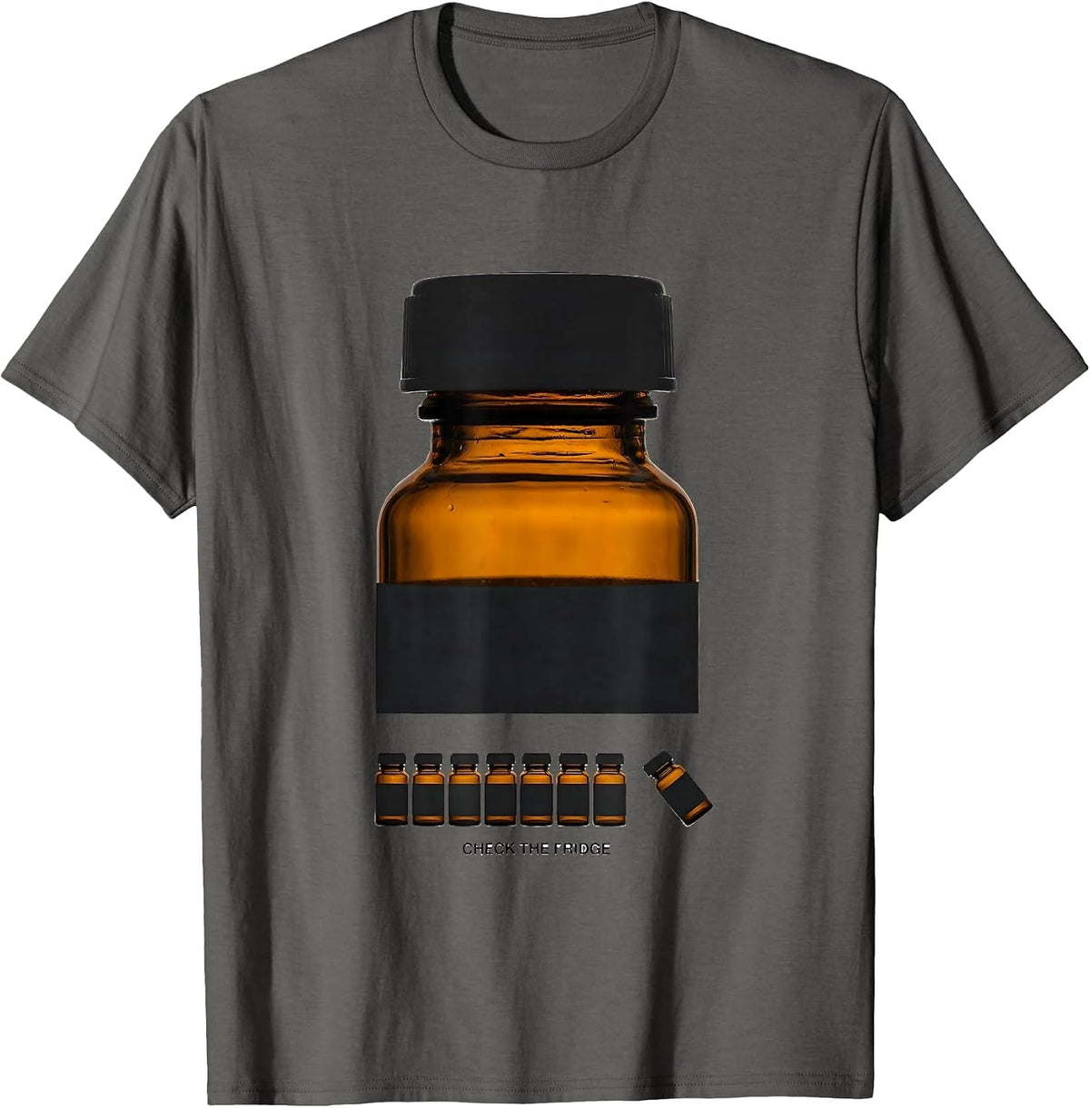 Men's Check The Fridge Funny Pharmacy Tech Pharmacist Student T-Shirt - Asphalt Grey