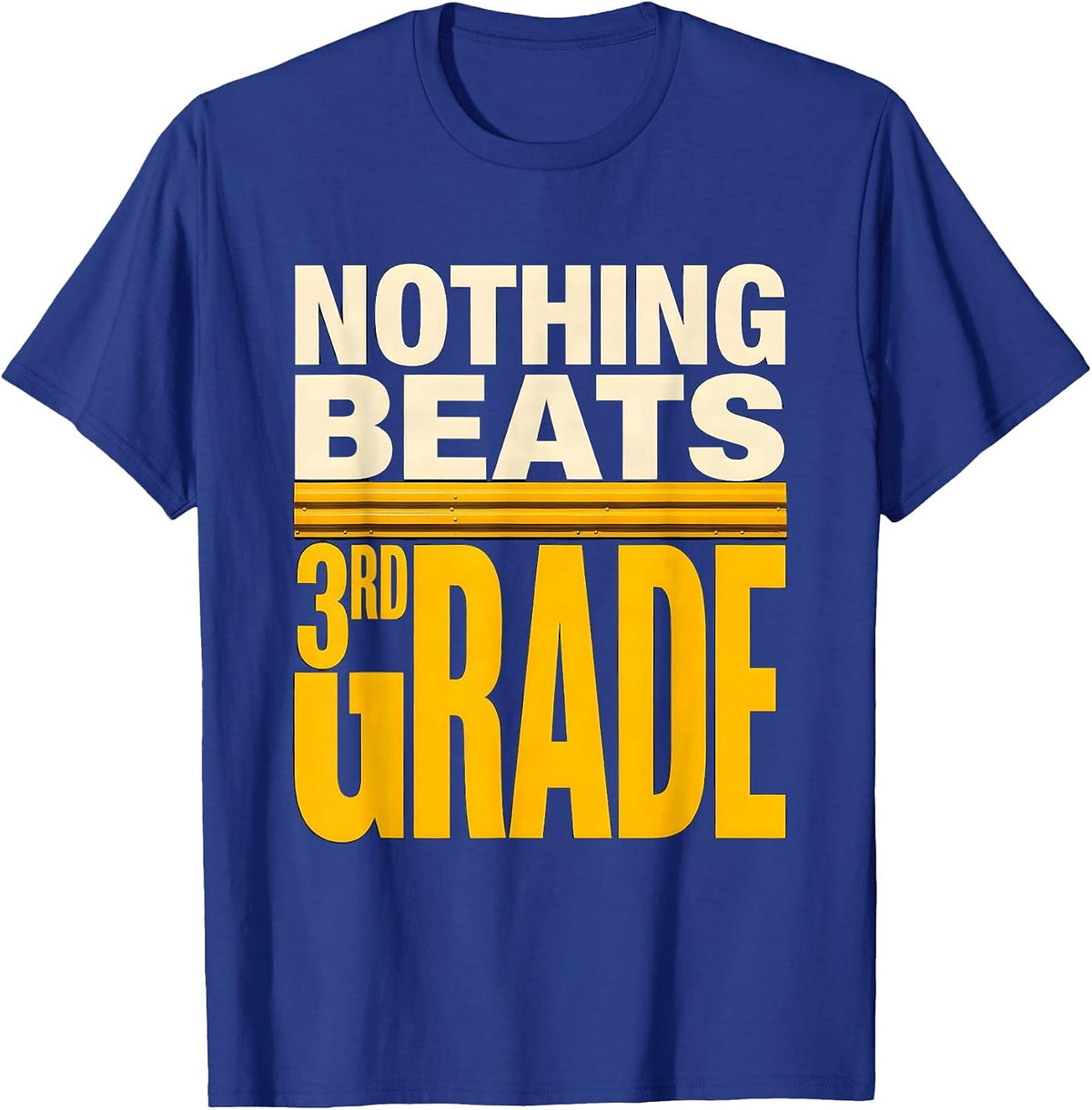 Nothing Beats 3rd Grade Back to School Rock Paper Scissors T-Shirt - Royal Blue