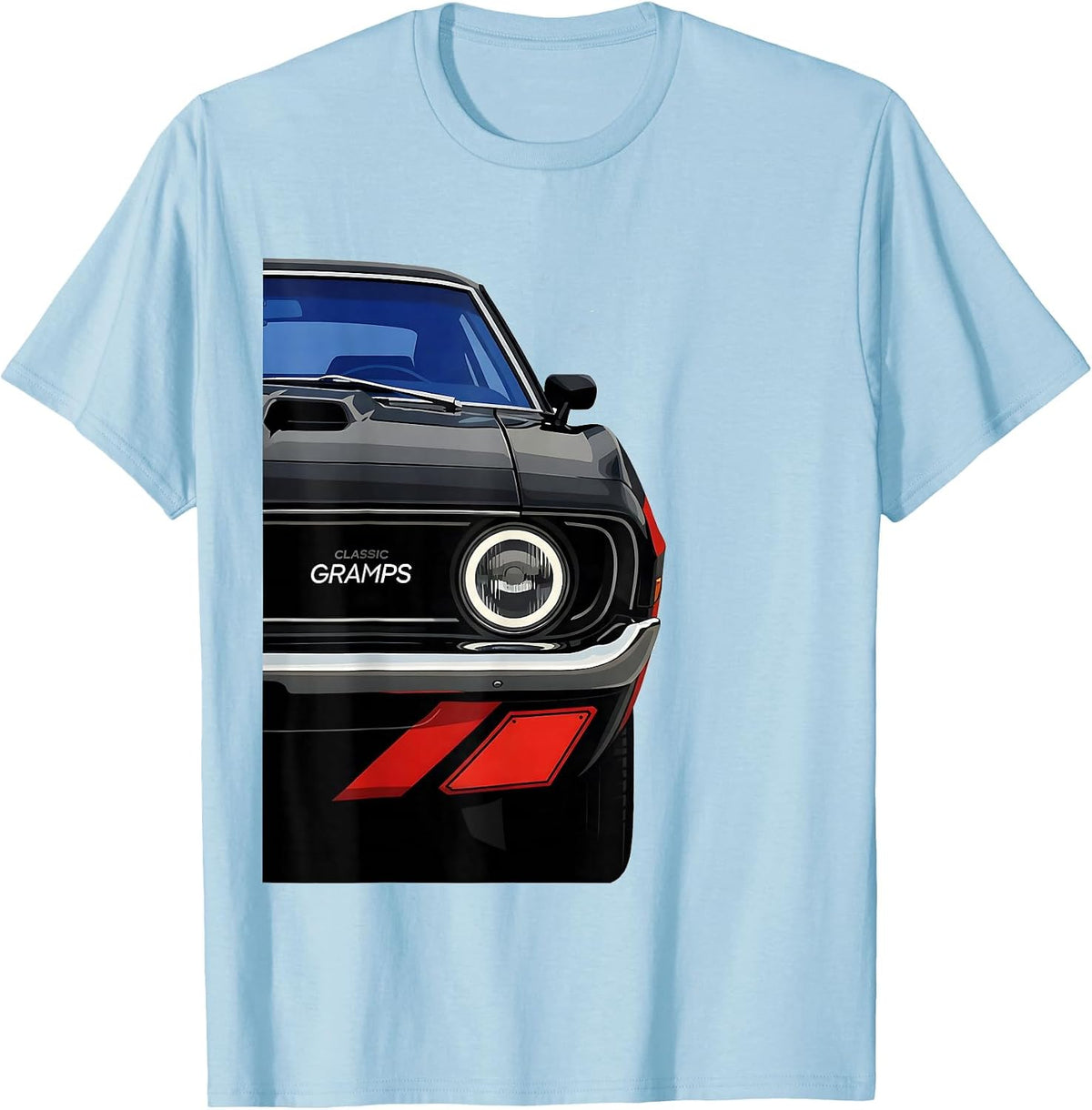 Men's Classic Gramps Funny Grandpa Classic Car Enthusiast Humor T-Shirt - Baby Blue