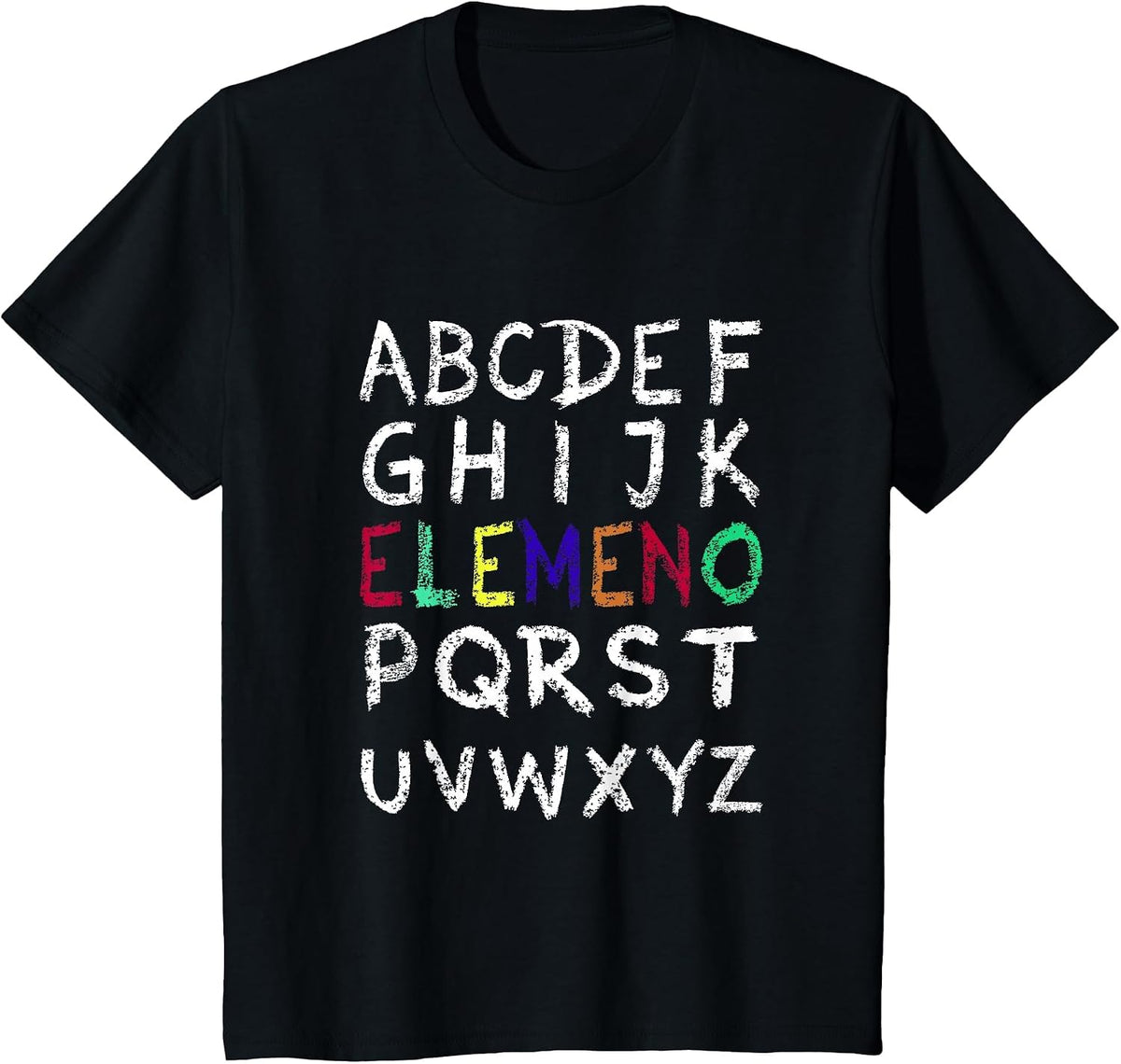 Elemeno Alphabet-Funny Preschool Kindergarten-School Teacher T-Shirt - Black
