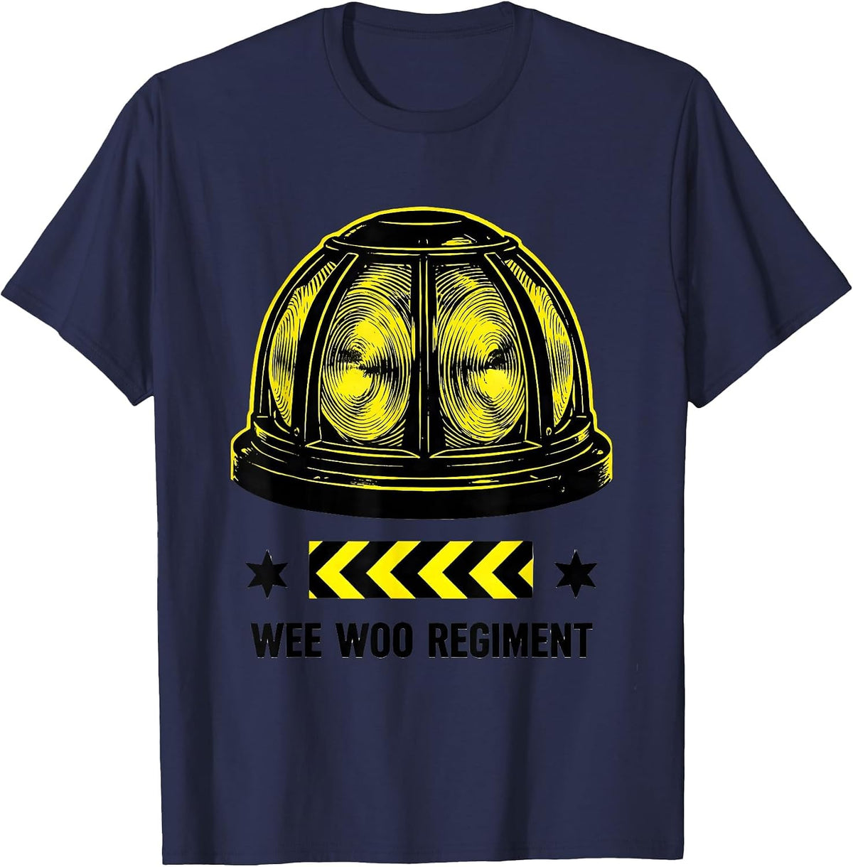 Wee Woo Regiment Funny EMS Paramedic EMT Crew Gag Humor T-Shirt - Navy Blue