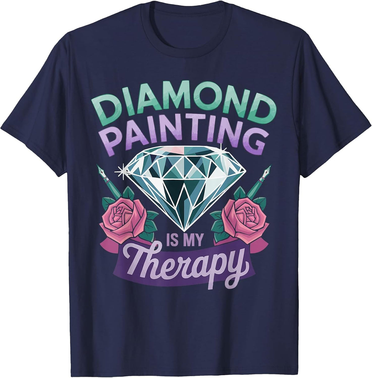 Diamond Painting Art Hobby Artistic Craft Diamond Painter T-Shirt - Navy Blue