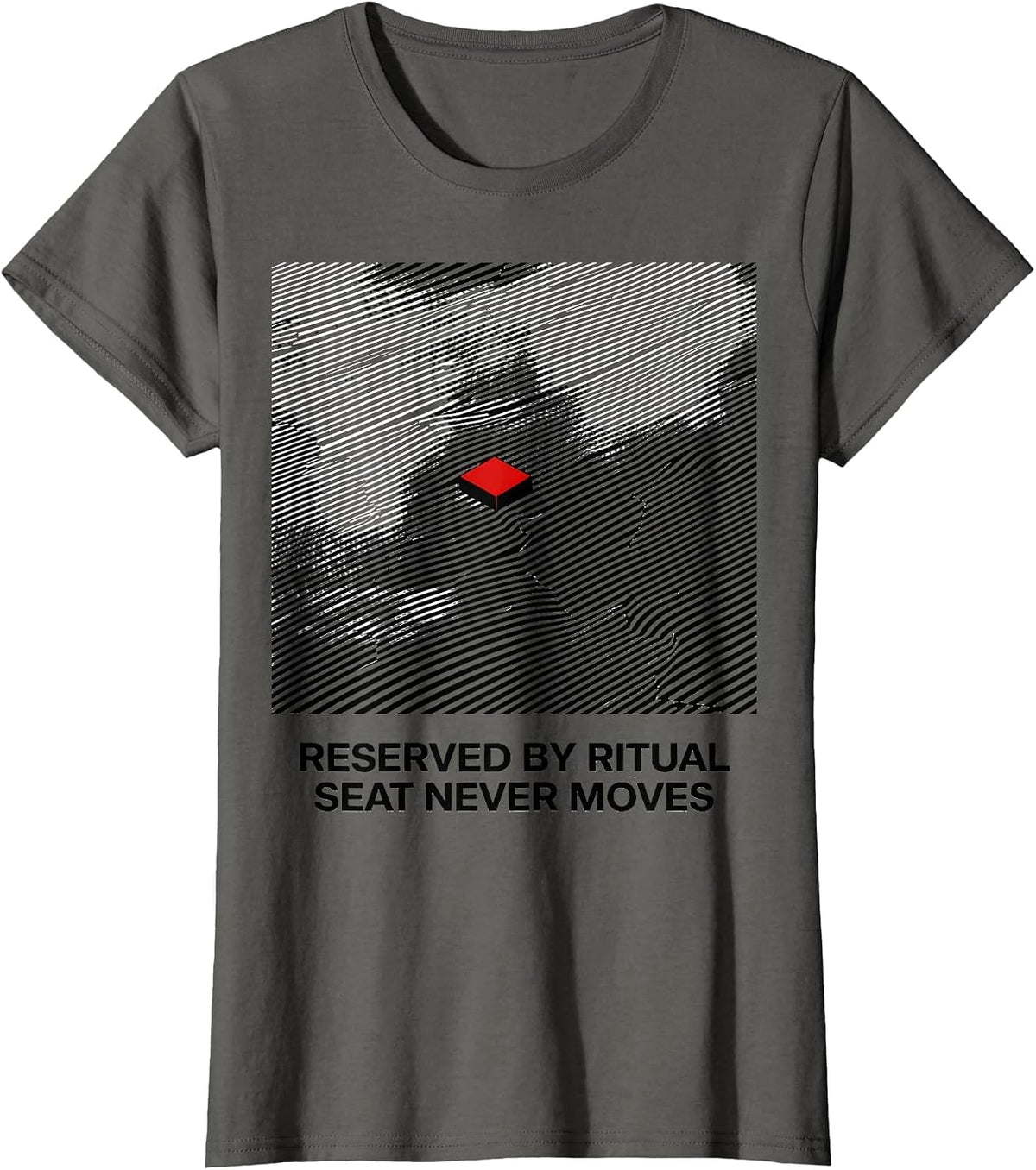 Women's Reserved By Ritual Seat Never Moves Funny Casino Gambling T-Shirt - Asphalt Grey