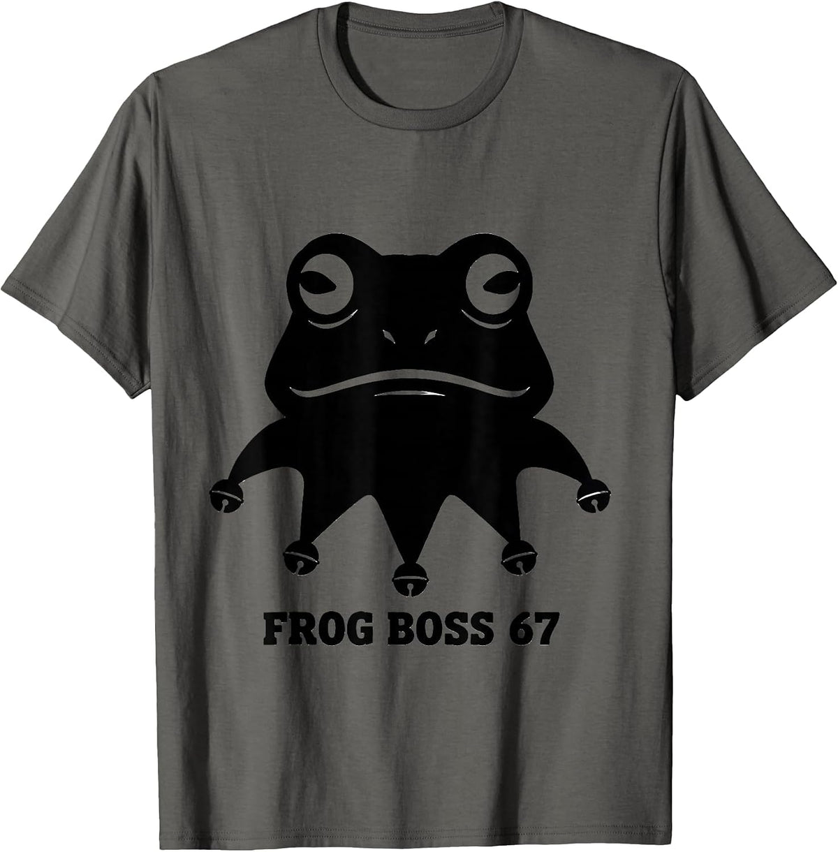 Frog Boss 67 Mardi Gras Six Seven Meme Kid Humor T-Shirt - Asphalt Grey