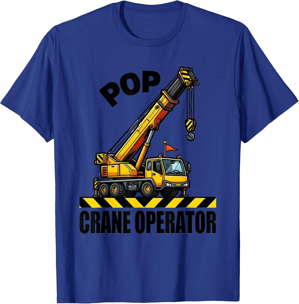 Men's Pop, Crane Operator Funny Construction Crew Toddler Birthday T-Shirt - Royal Blue