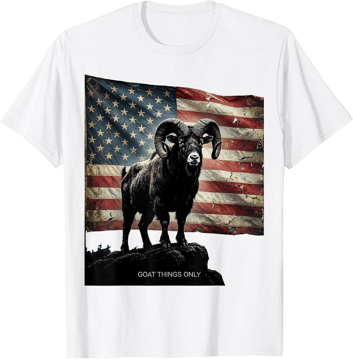Men's Goat Things Only Funny Goat Lover Design T-Shirt - White