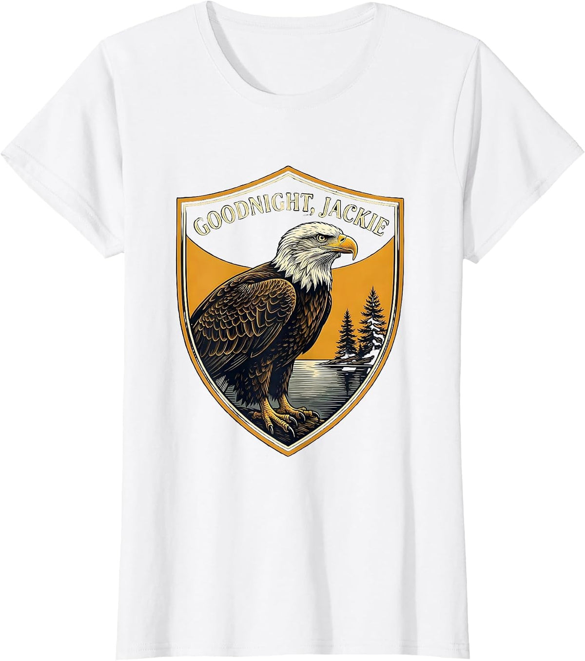 Goodnight, Jackie Eagle Memorial Tribute Bald Eagle Keepsake T-Shirt - White